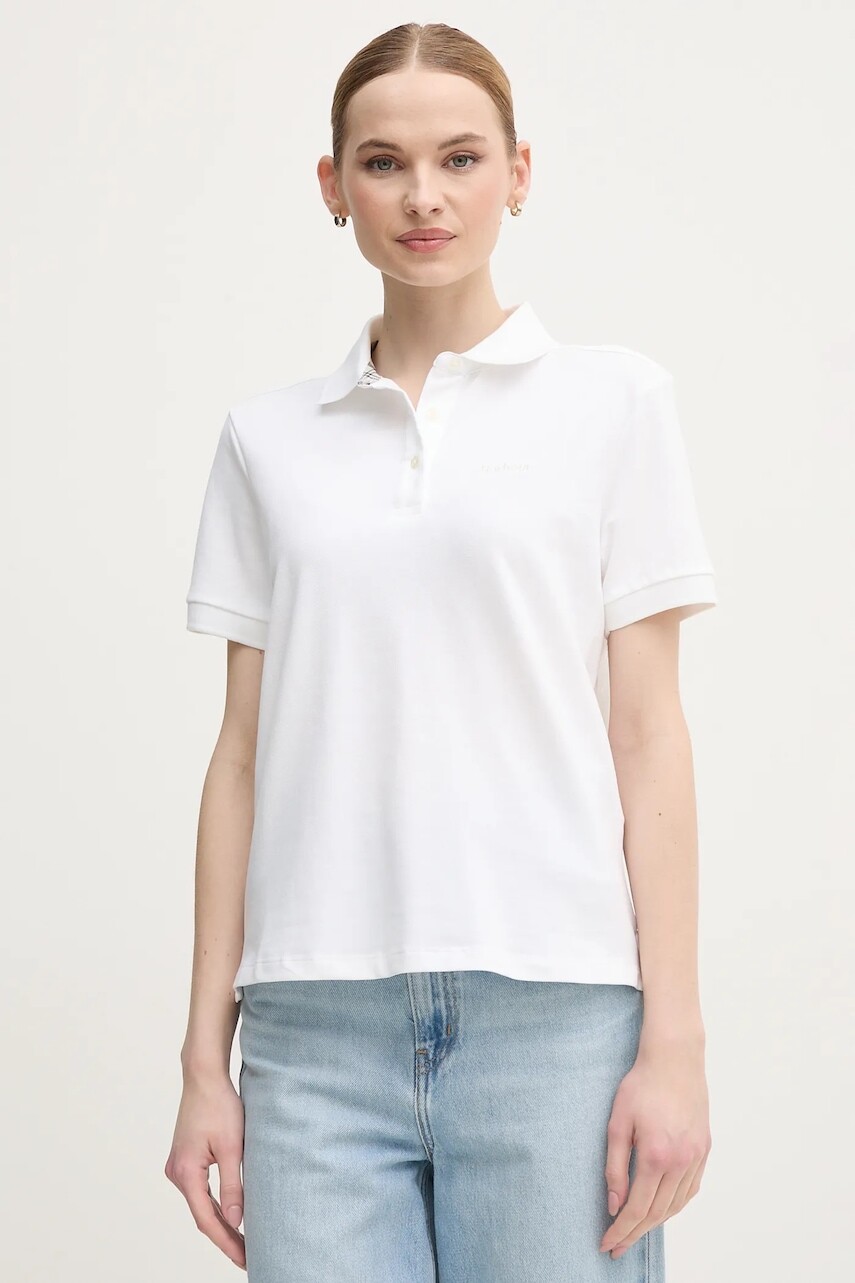 Polo tričko Barbour Bowford dámske, biela farba, LML0886WH11