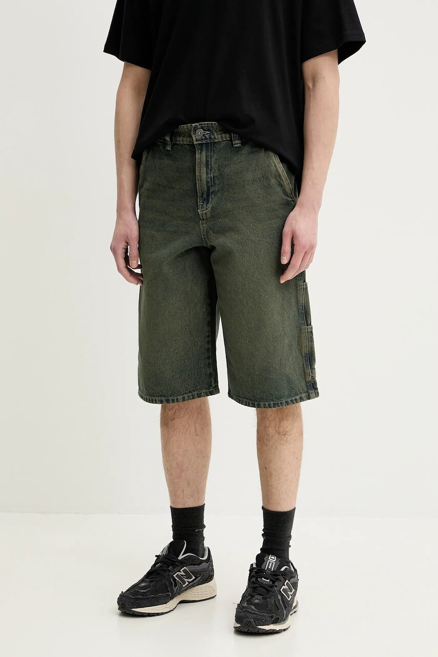 Rifľové krátke nohavice Dickies pánske, zelená farba, DK0A4ZASK571