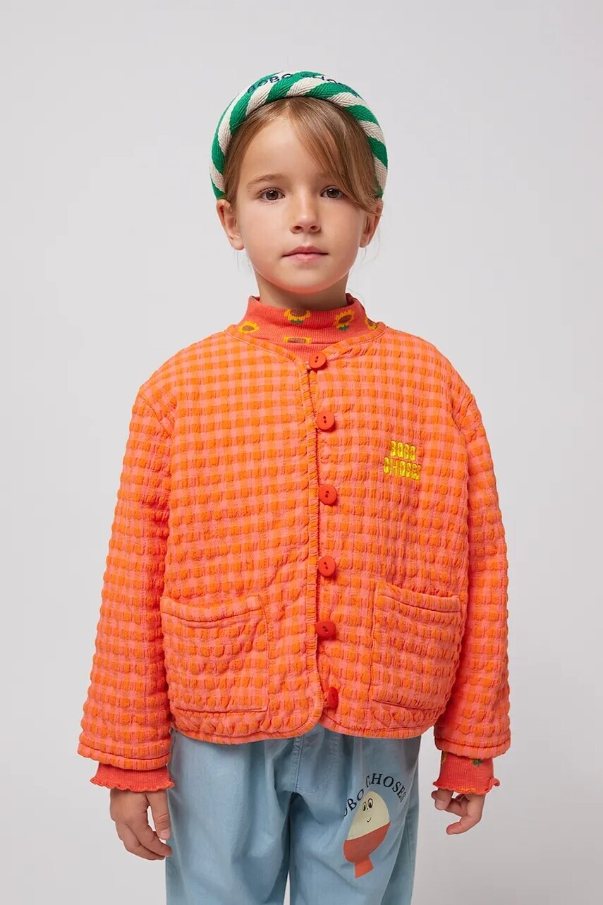 Detská bunda Bobo Choses oranžová farba, 125AC107