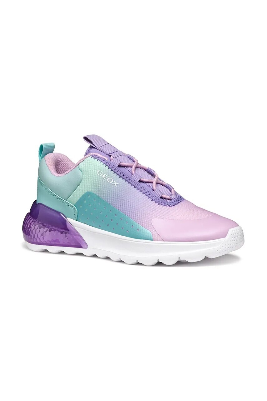 Detské tenisky Geox ACTIVART ILLUMINUS fialová farba, J45LZA.02A9J
