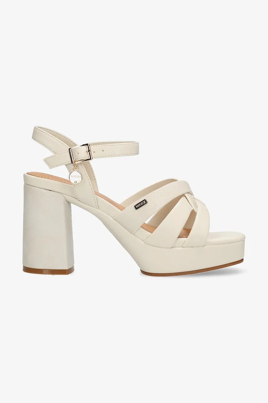Sandále Mexx RIONA PISA dámske, béžová farba, na podpätku, MI001603751W-01