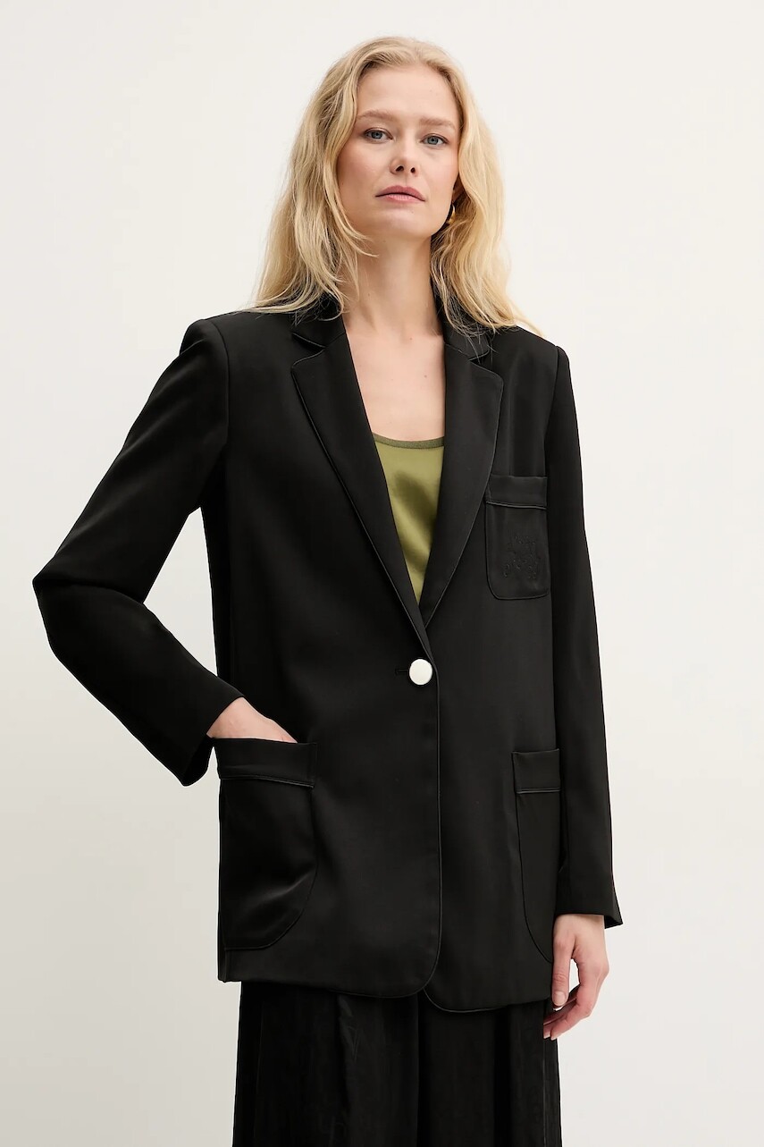 Sako Armani Exchange čierna farba, jednoradové, jednofarebné, XW000140 AF10840