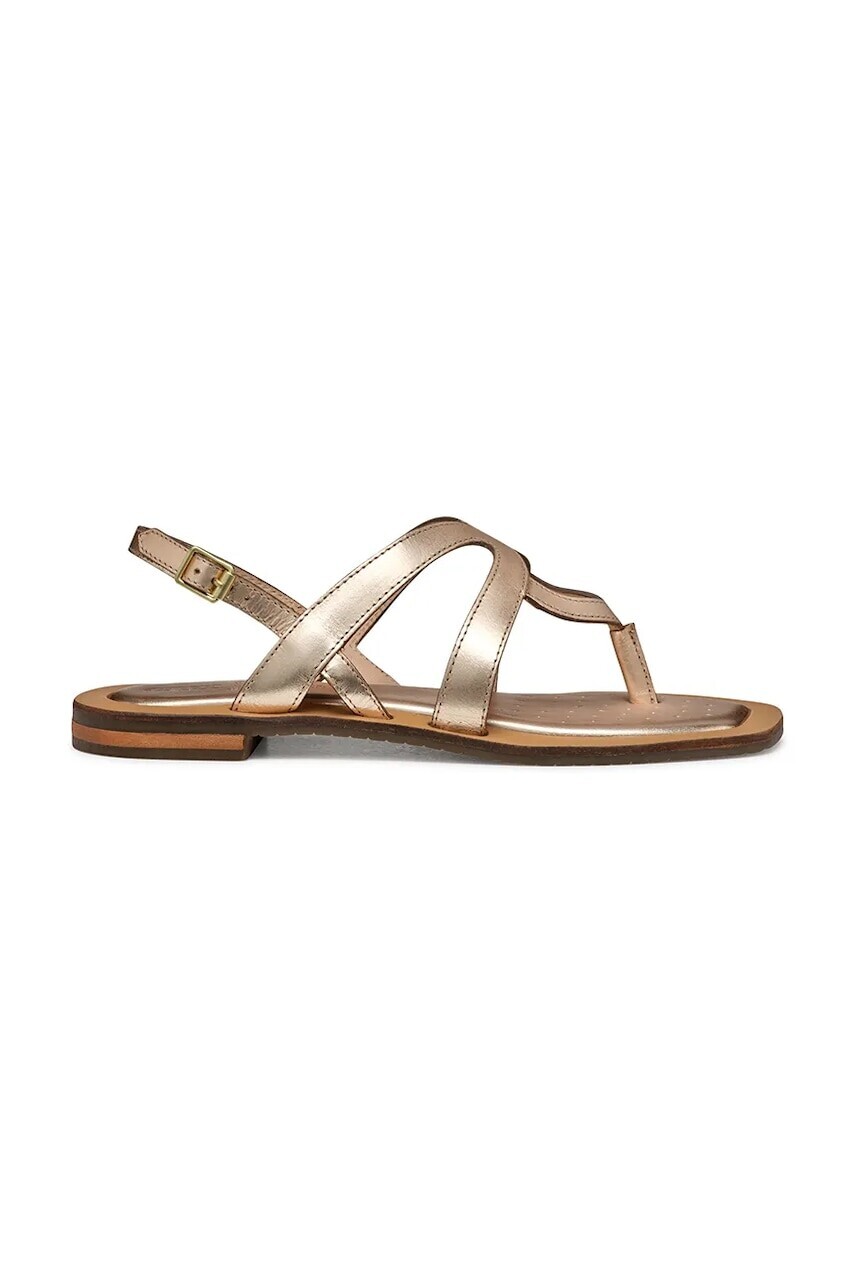 Kožené sandále Geox D SOZY QC dámske, zlatá farba, D55YFC 000N6 C2012