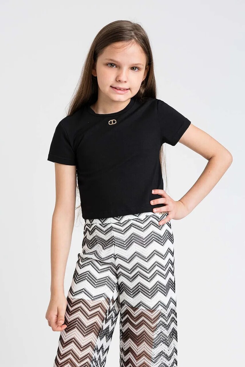 Detské tričko Twinset čierna farba, 251GJ2481