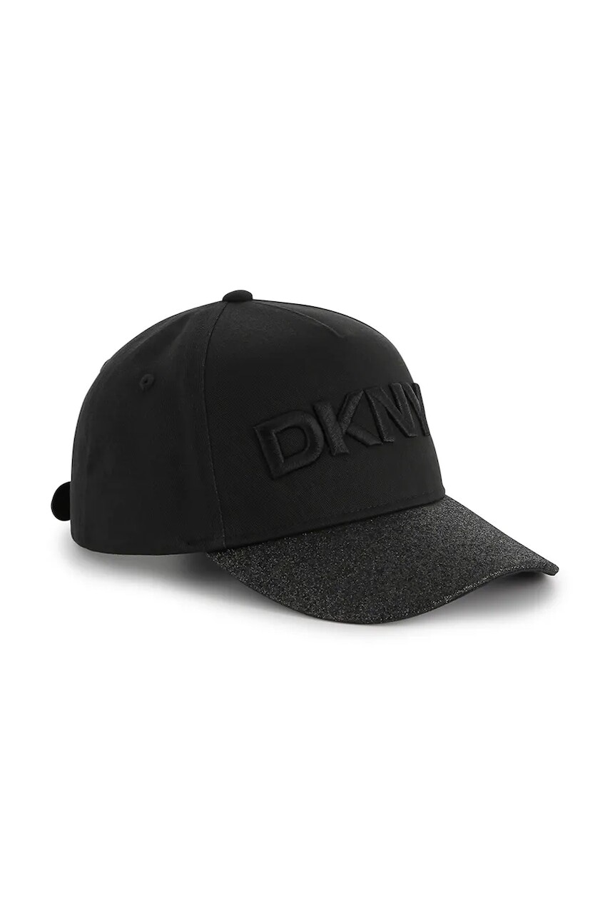 Detská bavlnená šiltovka Dkny čierna farba, D62094