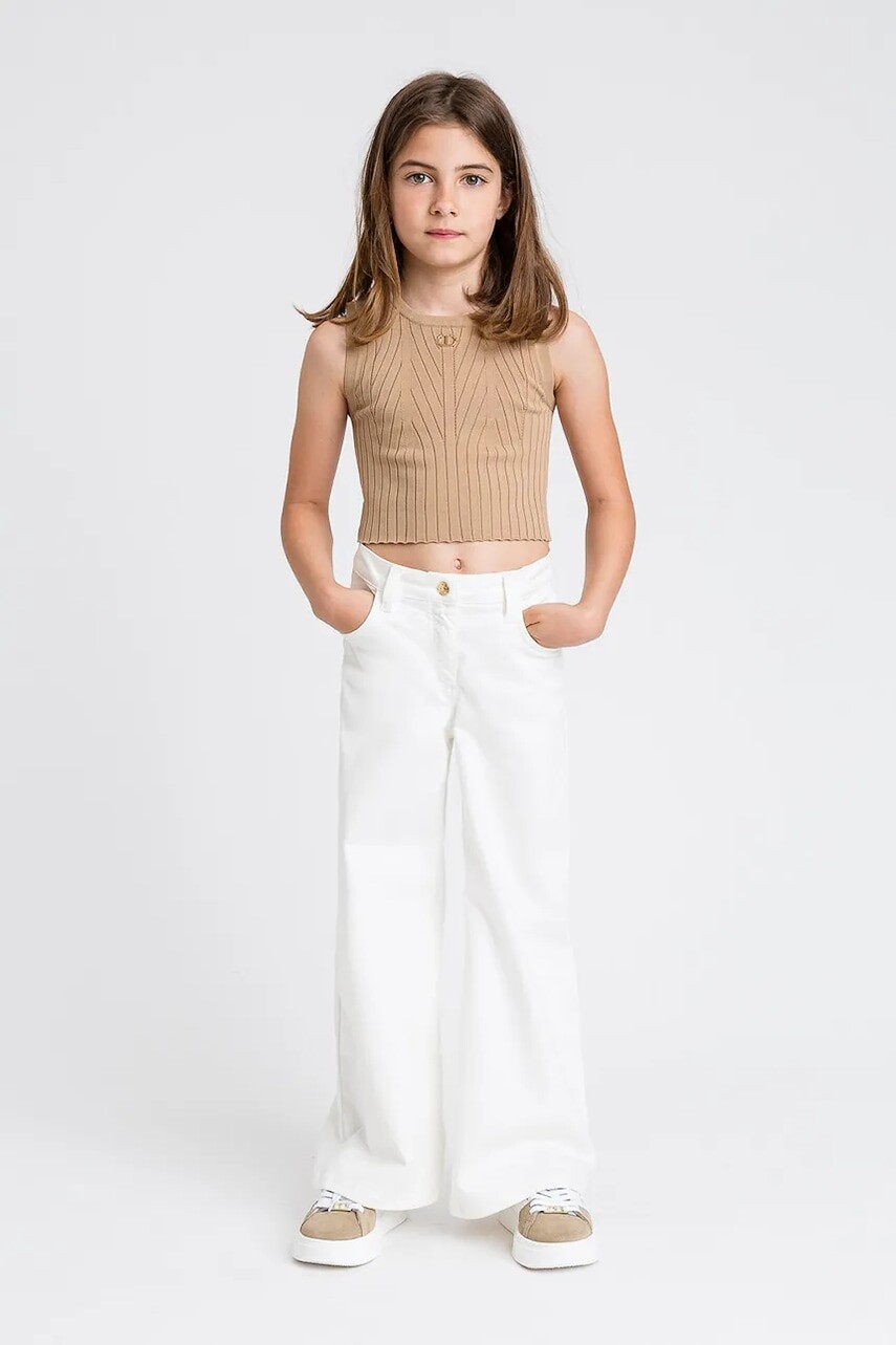 Detský top Twinset béžová farba, 251GJ3404