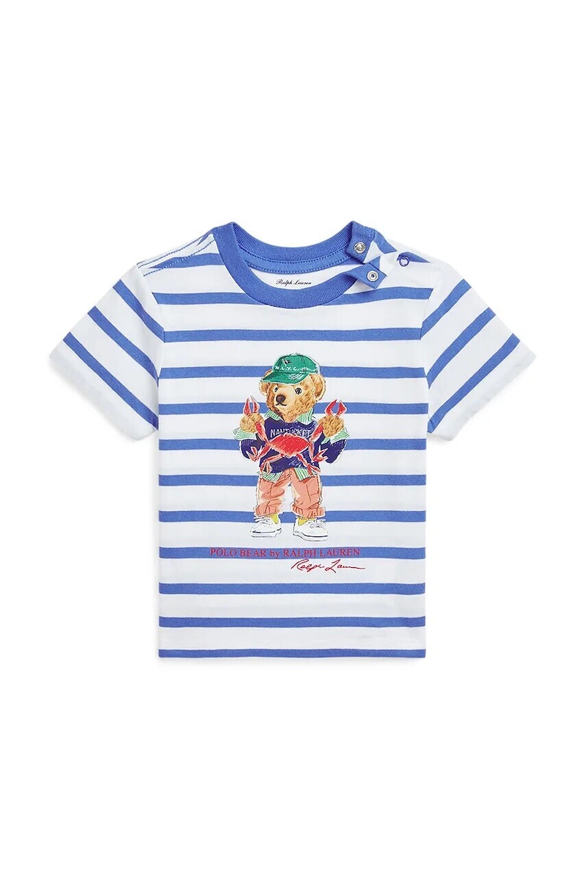 Detské bavlnené tričko Polo Ralph Lauren vzorované, 320965904001