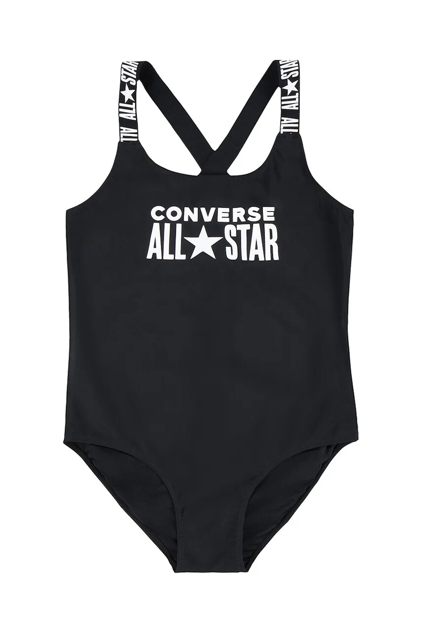 Jednodielne detské plavky Converse čierna farba, 4CD456