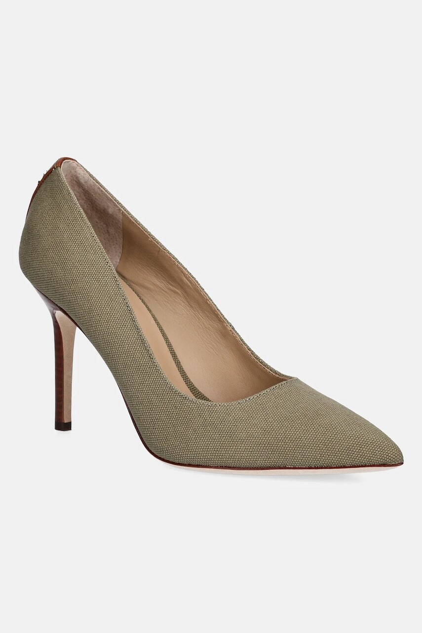 Lodičky Lauren Ralph Lauren Lindella II zelená farba, 802966872001