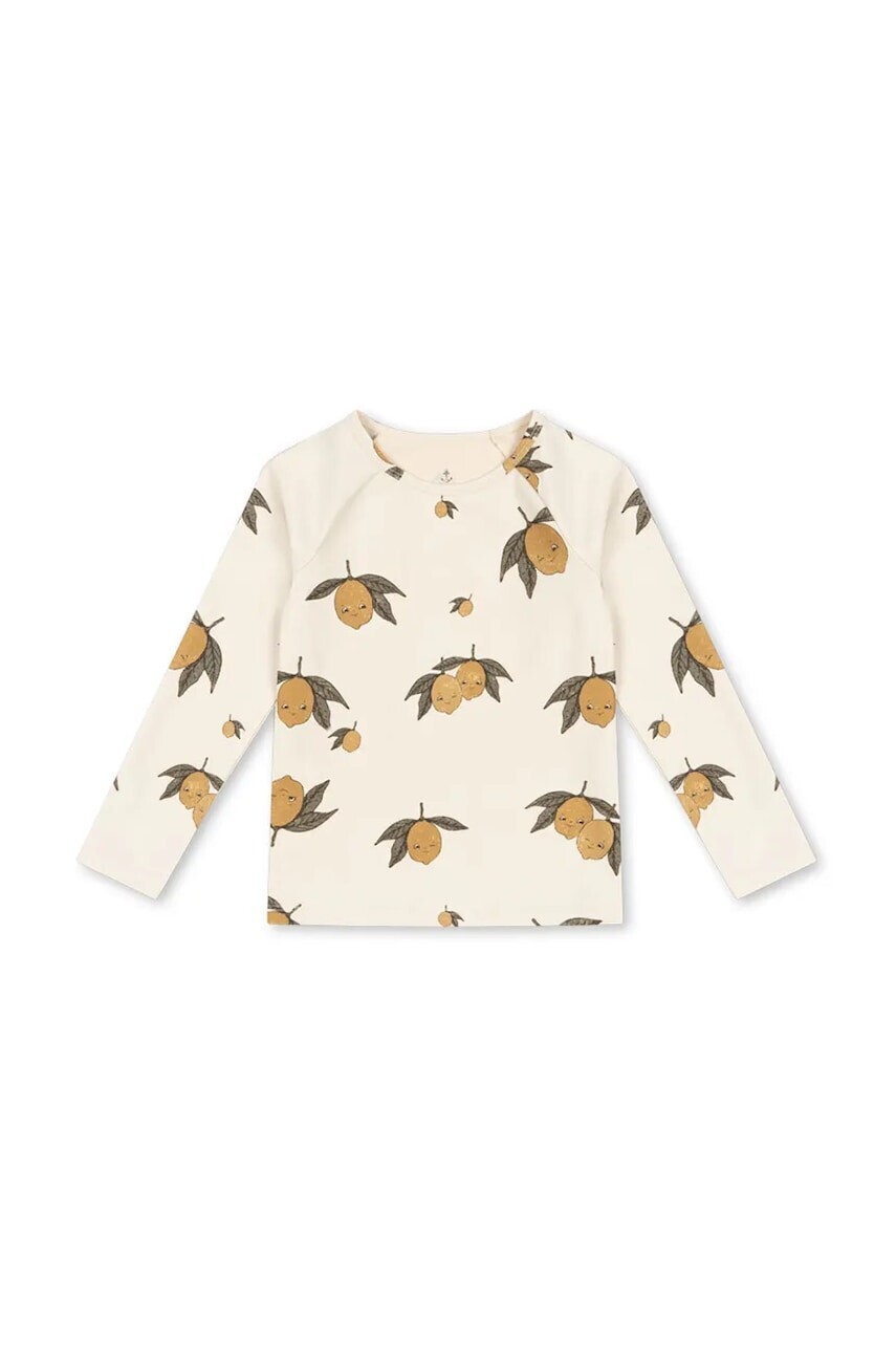 Detské tričko s dlhým rukávom na kúpanie Konges Sløjd ASTER SWIM BLOUSE GRS béžová farba, KS102479