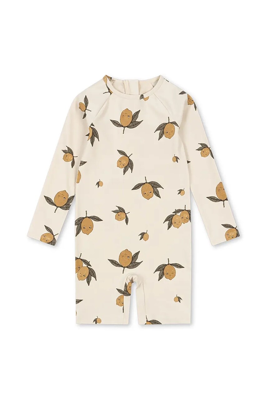 Detské plavky Konges Sløjd ASTER ONESIE GRS béžová farba, KS102478