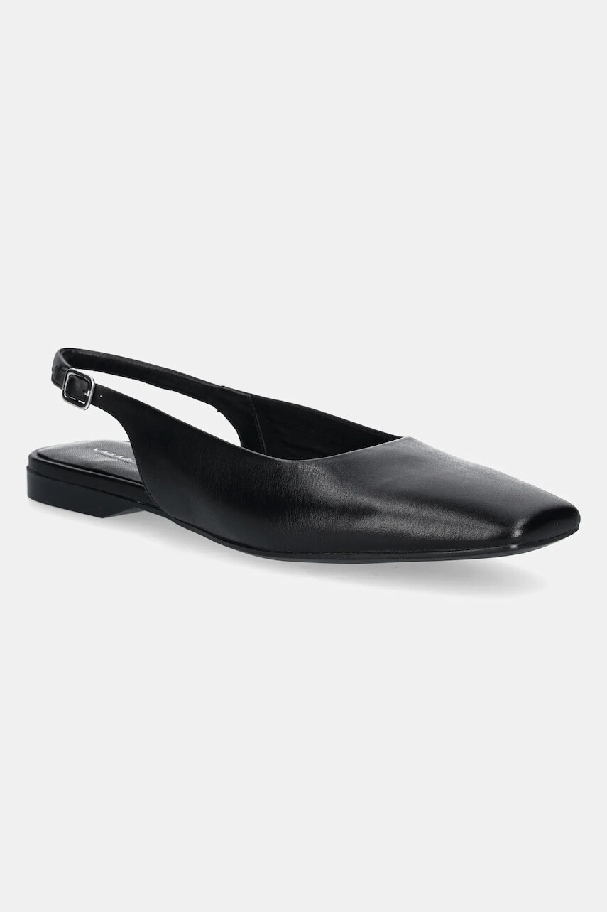 Kožené balerínky Vagabond Shoemakers DELIA čierna farba, s otvorenou pätou, 5907-201-20