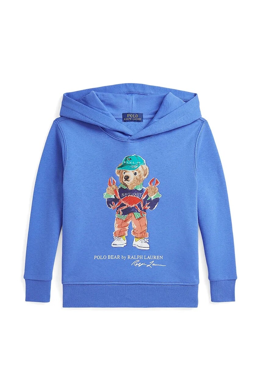 Detská mikina Polo Ralph Lauren s kapucňou, s potlačou, 322973124001