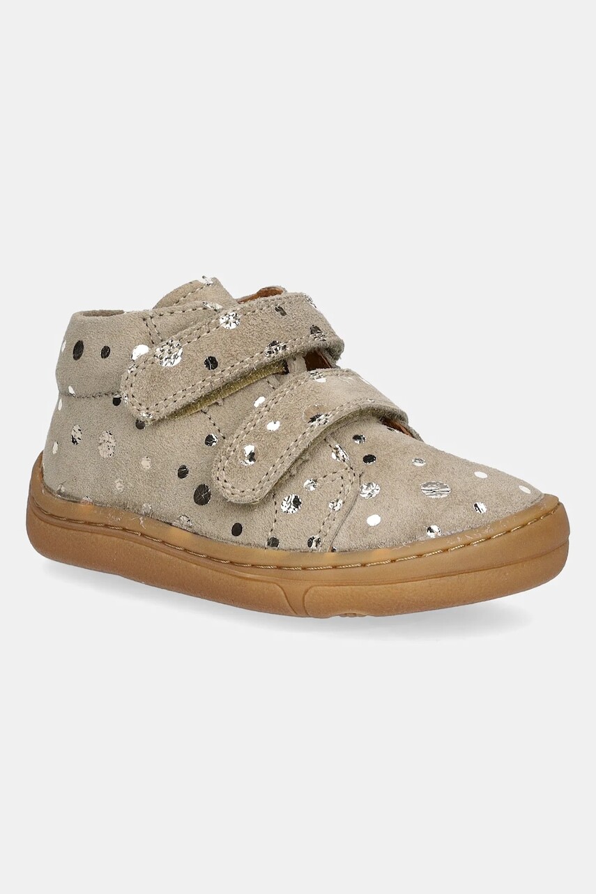 Detské semišové poltopánky Froddo BAREFOOT FIRST STEP béžová farba, G2130342