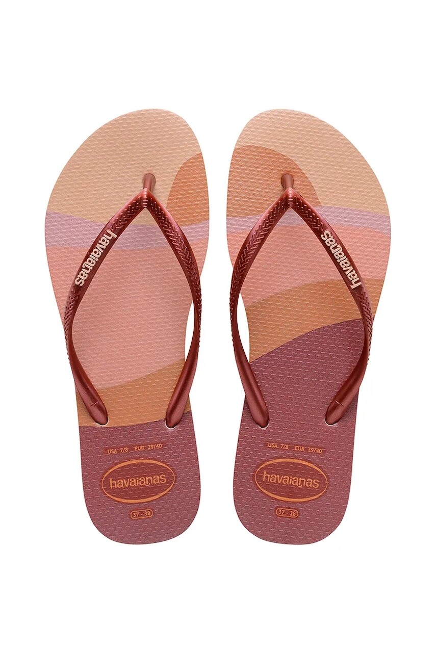 Šľapky Havaianas SLIM dámske, oranžová farba, 4145766.0076