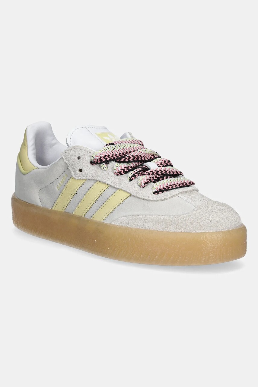 Kožené tenisky adidas Originals Sambae W šedá farba, JI2739
