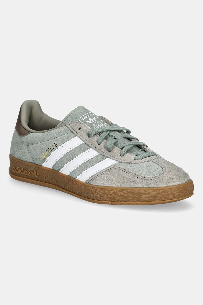 Semišové tenisky adidas Originals Gazelle Indoor zelená farba, JI3526