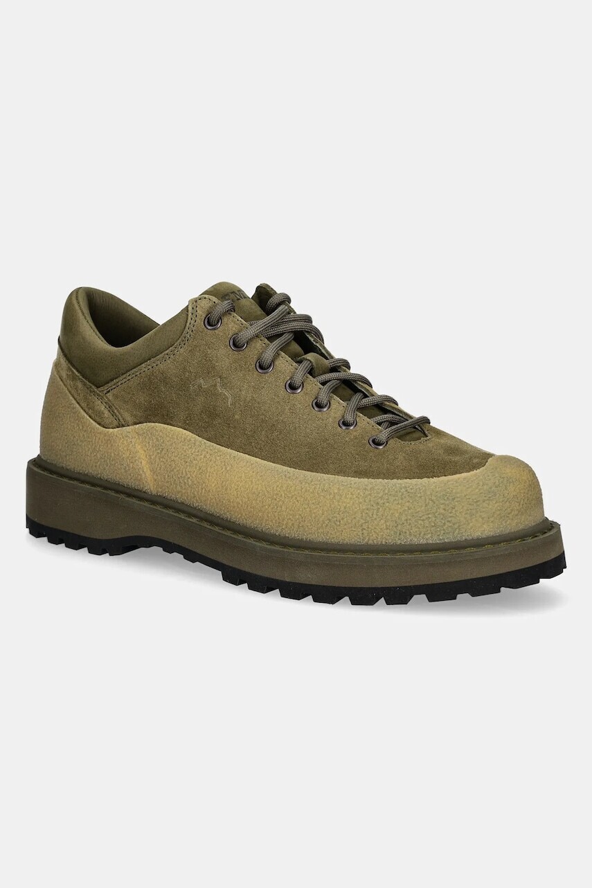Semišové topánky Diemme Cornaro Eyelets zelená farba, DI25SPCOM-F05X072OLI