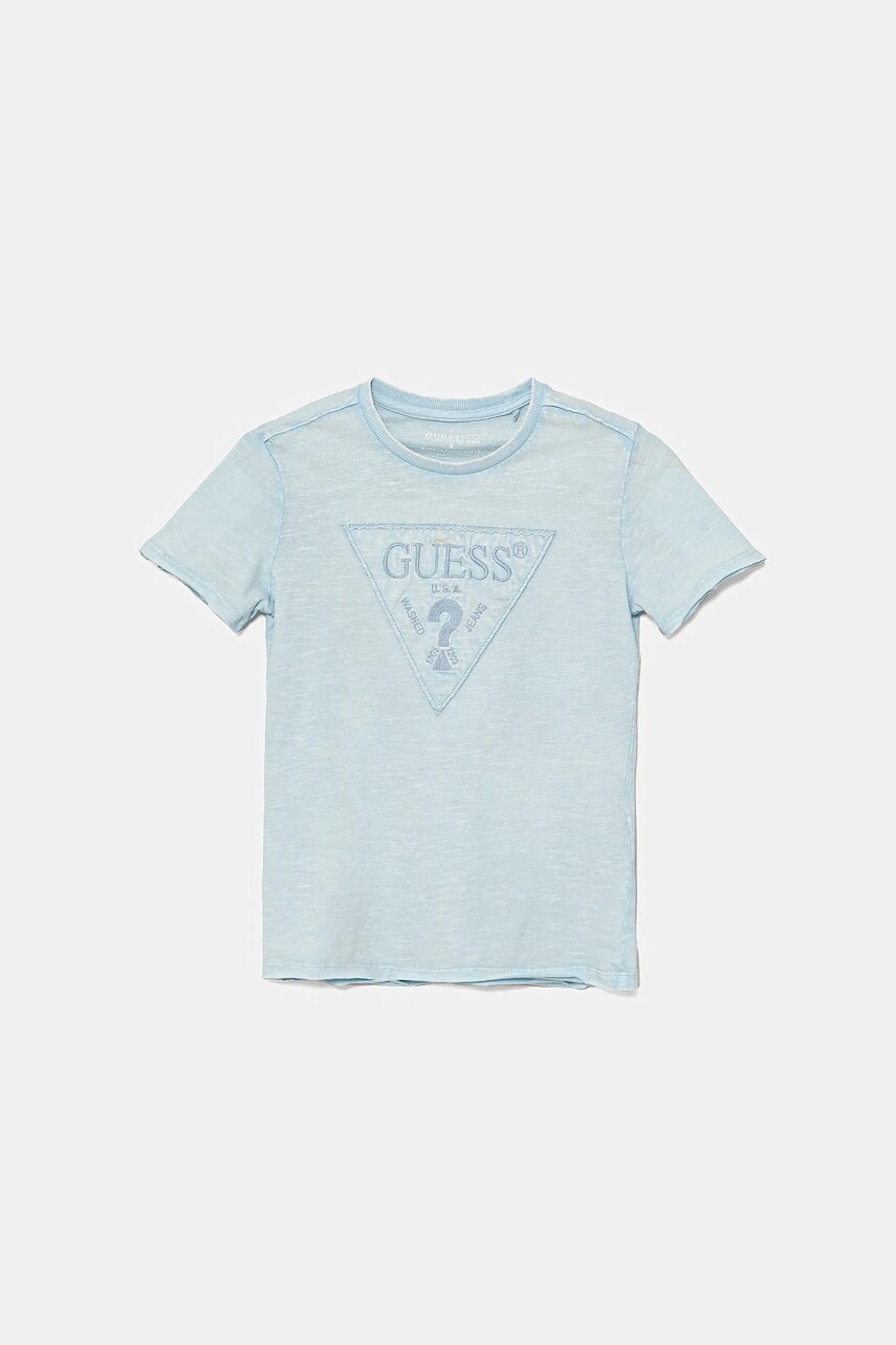 Detské bavlnené tričko Guess s nášivkou, L5GI02 K6XN4