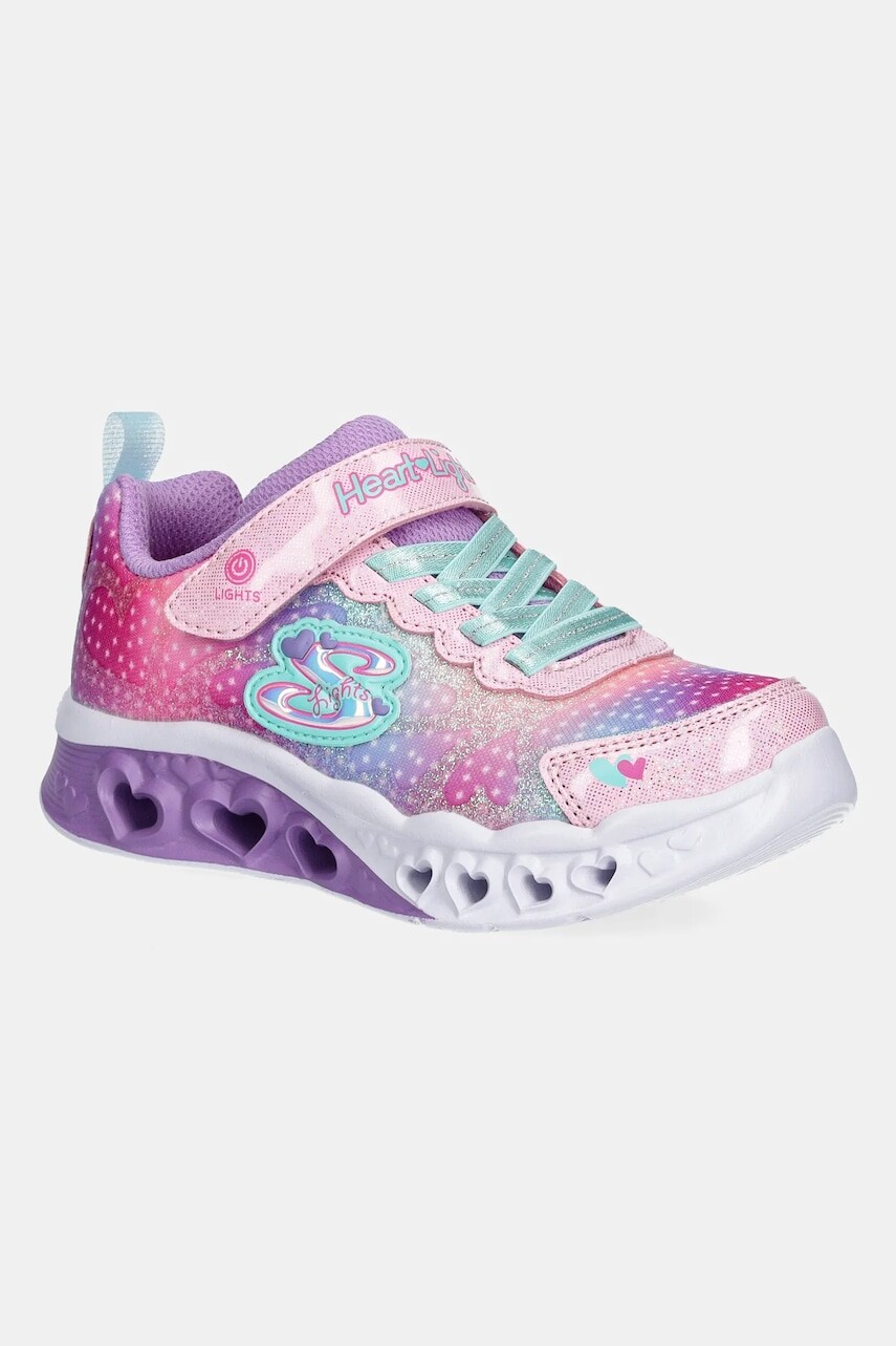 Detské tenisky Skechers FLUTTER HEART LIGHTS ružová farba, 302315L