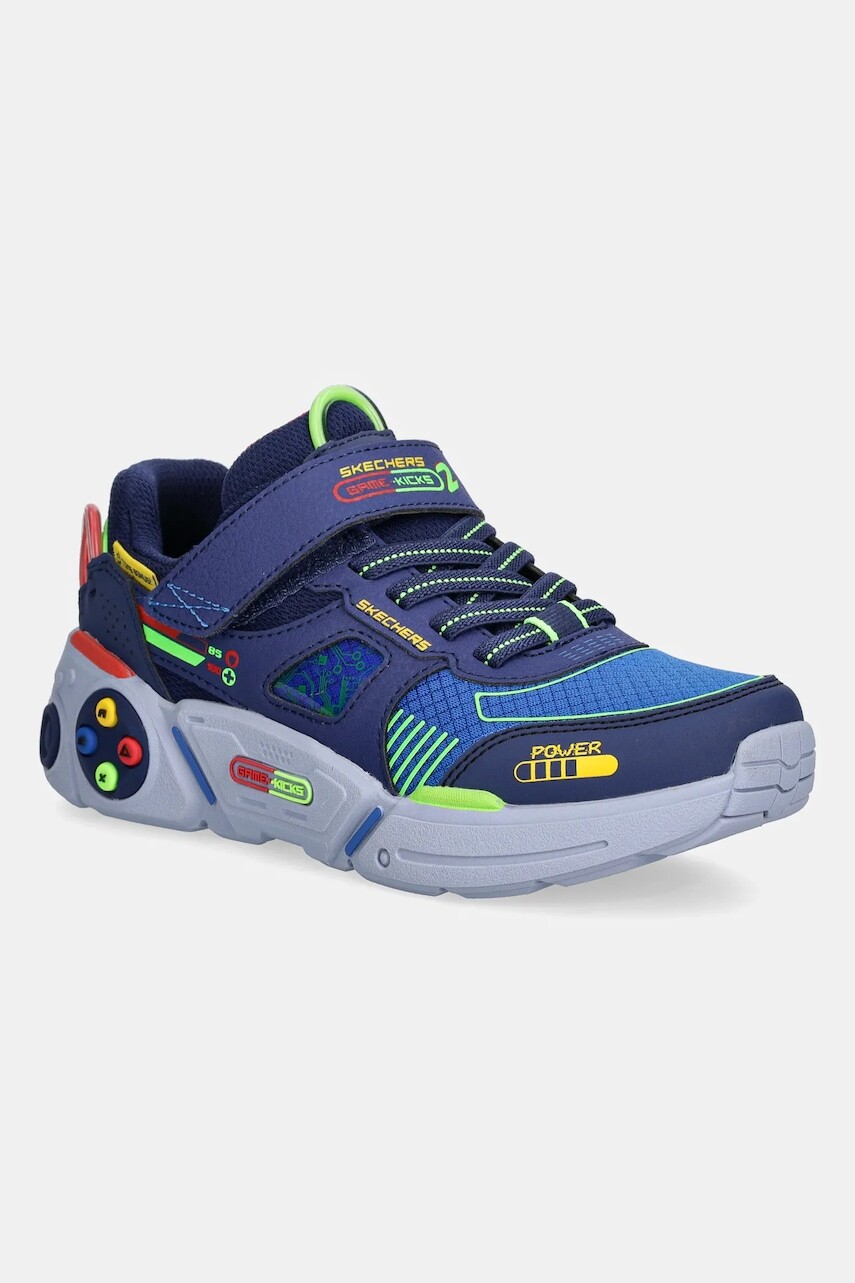 Detské tenisky Skechers GAMETRONIX 2.0 tmavomodrá farba, 402270L