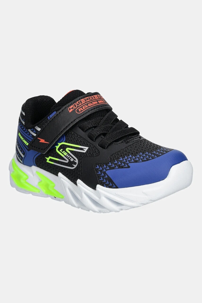 Detské tenisky Skechers FLEX-GLOW BOLT čierna farba, 400138N