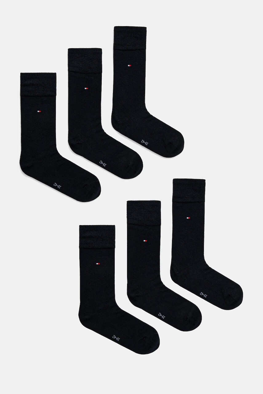 Ponožky Tommy Hilfiger 6-pak pánske, tmavomodrá farba, 701219561