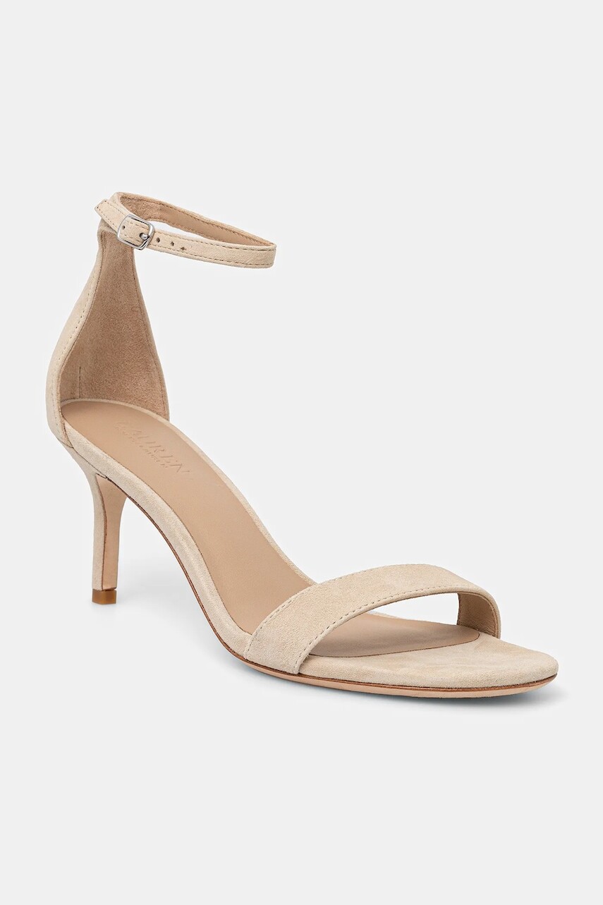 Semišové sandále Lauren Ralph Lauren Allie Mid béžová farba, 802959175008