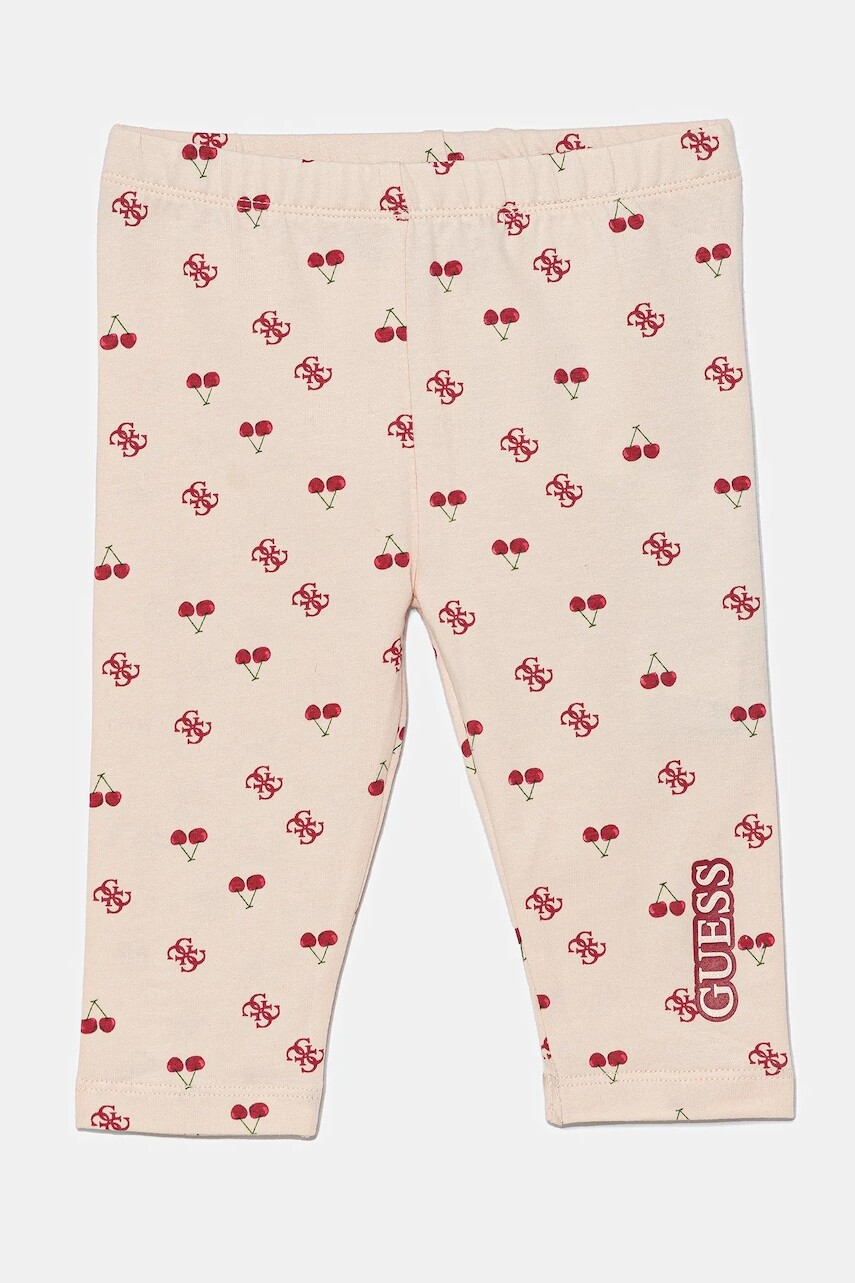 Detské legíny Guess béžová farba, vzorované, K5GB00 J1314
