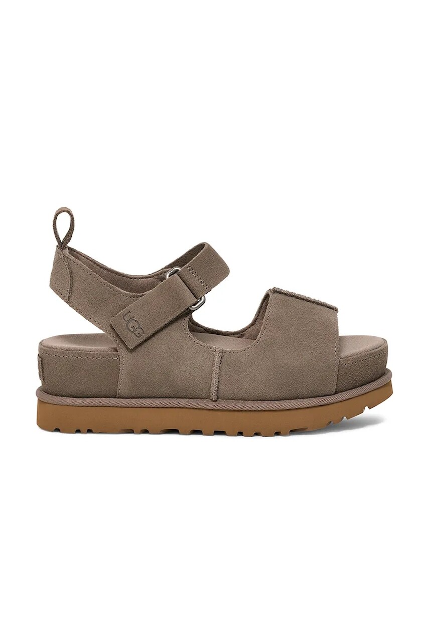 Sandále UGG Goldenstar Hi dámske, hnedá farba, na platforme, 1167356-SKP