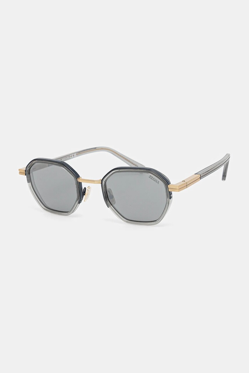 Slnečné okuliare Zegna pánske, šedá farba, EZ0259_5093C
