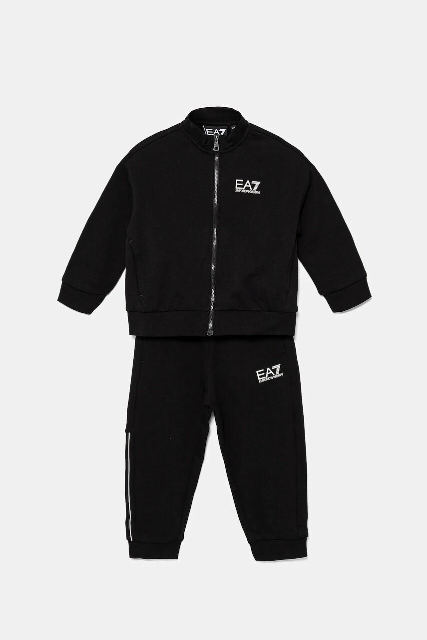 Detská tepláková súprava EA7 Emporio Armani čierna farba, 7B000070 AF12451