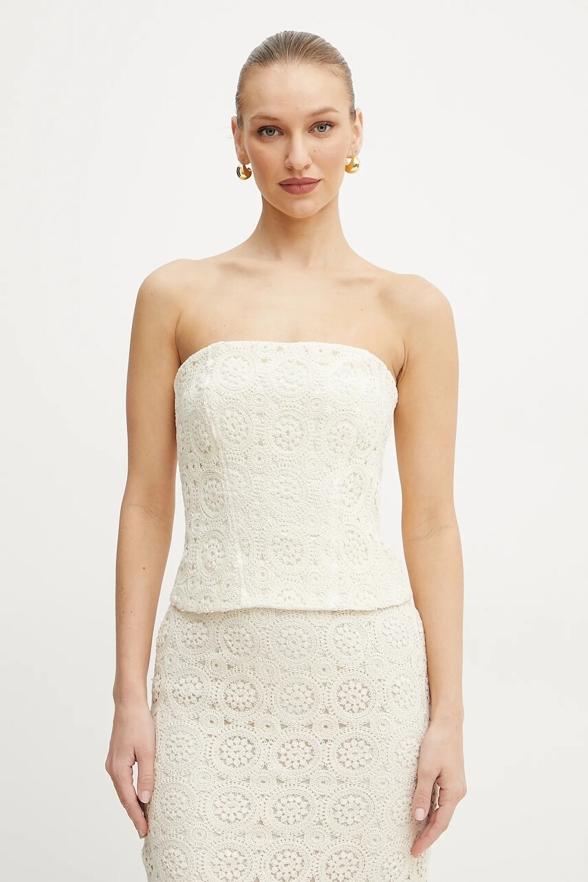 Top Marella KRISTIN dámska, béžová farba, jednofarebná, 2513161122200