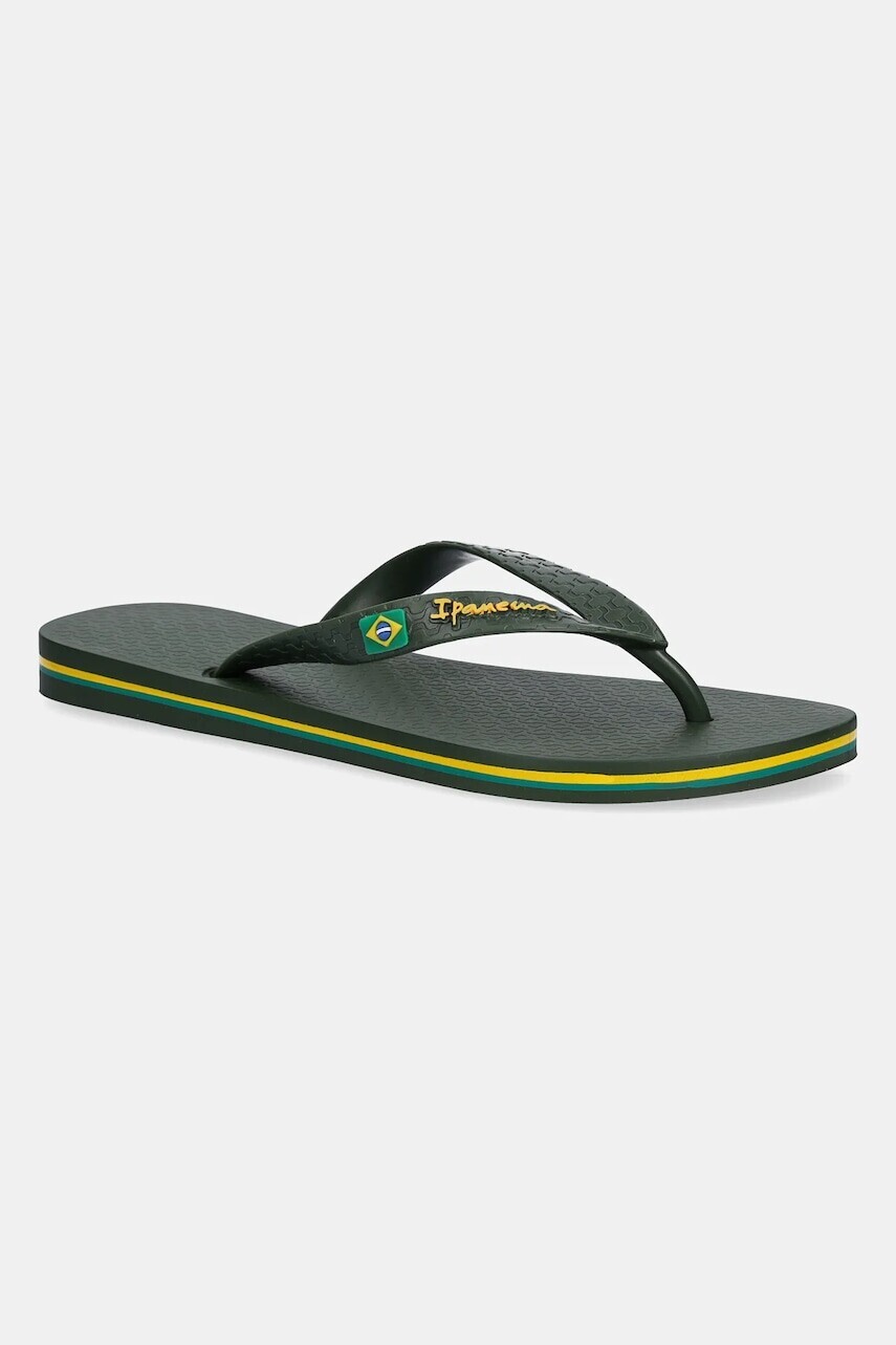 Šľapky Ipanema CLAS BRASIL pánske, zelená farba, 80415-20770