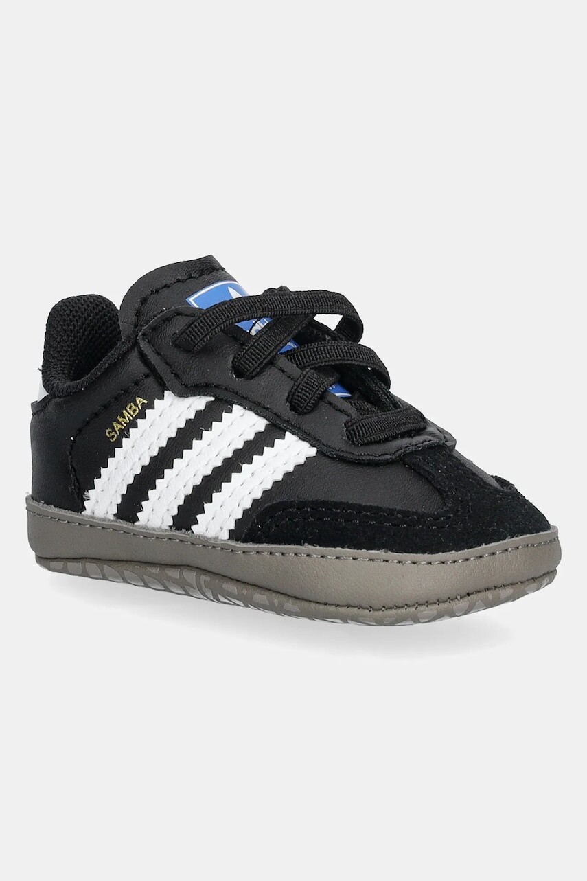 Topánky pre bábätká adidas Originals SAMBA CRIB čierna farba, JI2757