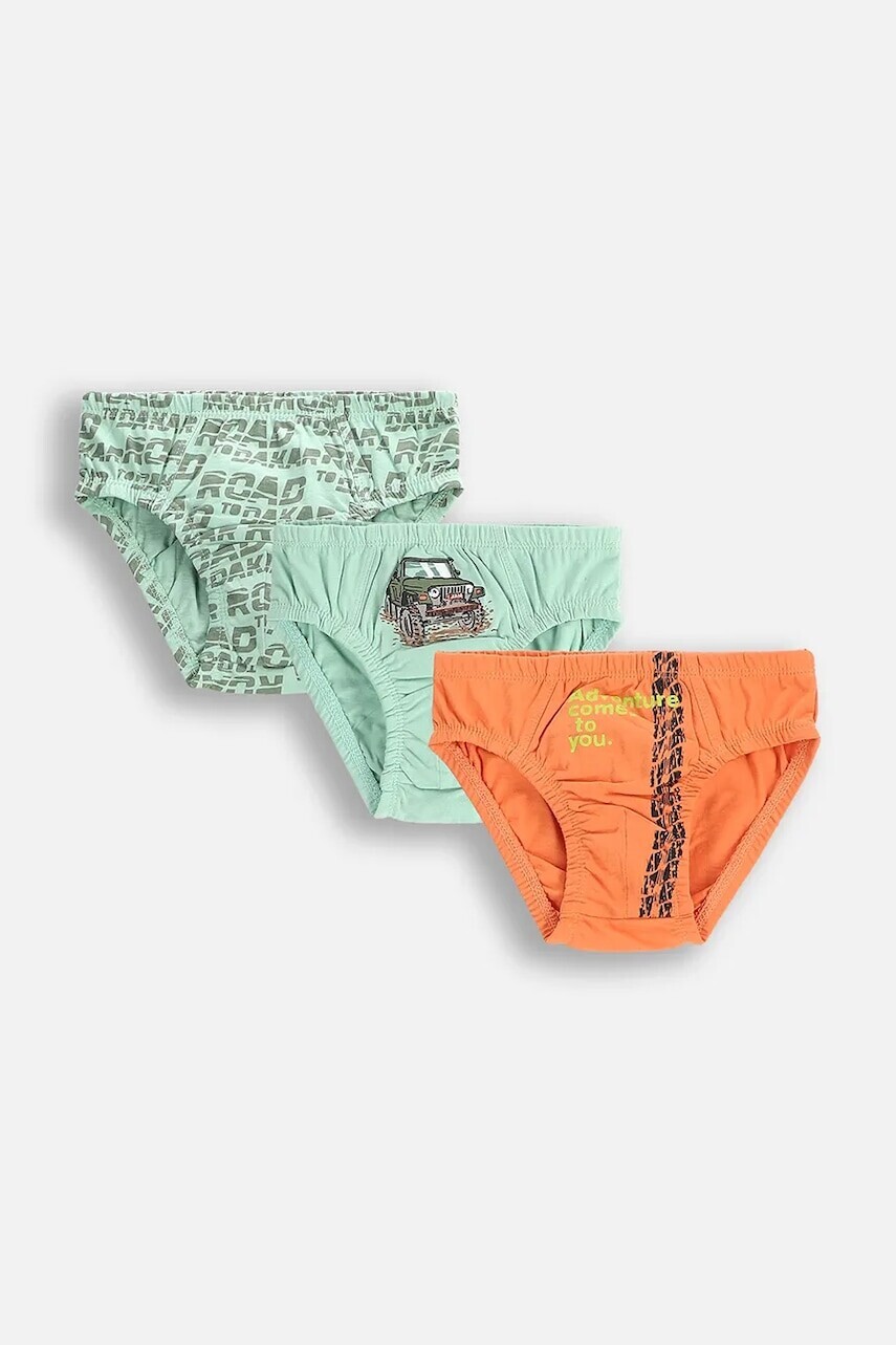 Detské slipy Coccodrillo 3-pak zelená farba, PANTS