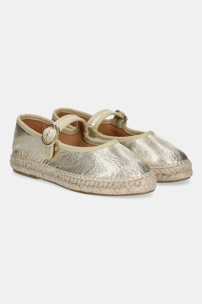 Kožené espadrilky Answear.LAB zlatá farba