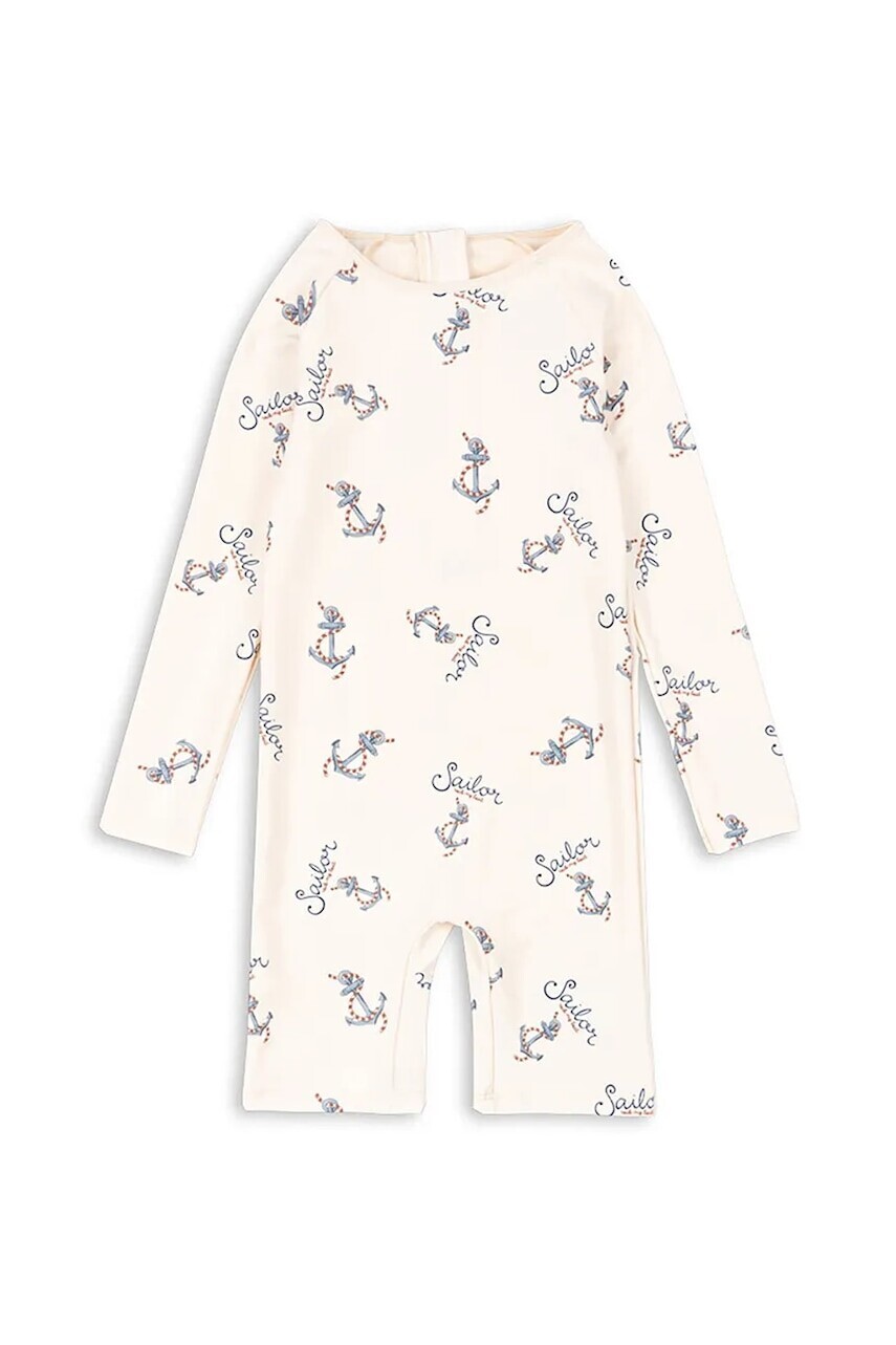 Detské plavky Konges Sløjd ASTER ONESIE GRS béžová farba, KS103270