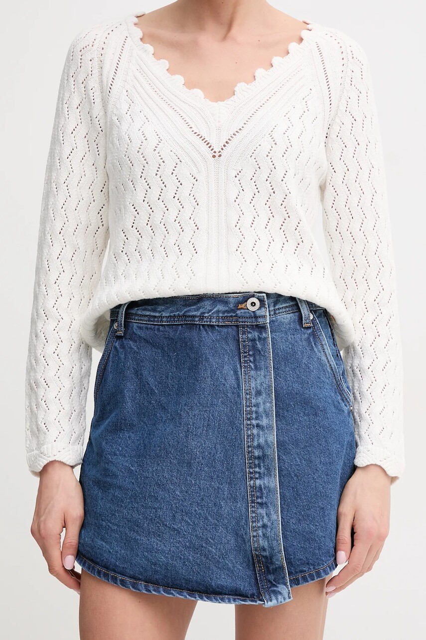 Sukňo-šortky Pepe Jeans REGULAR SKORT HW dámske, jednofarebné, vysoký pás, PL801187ID3
