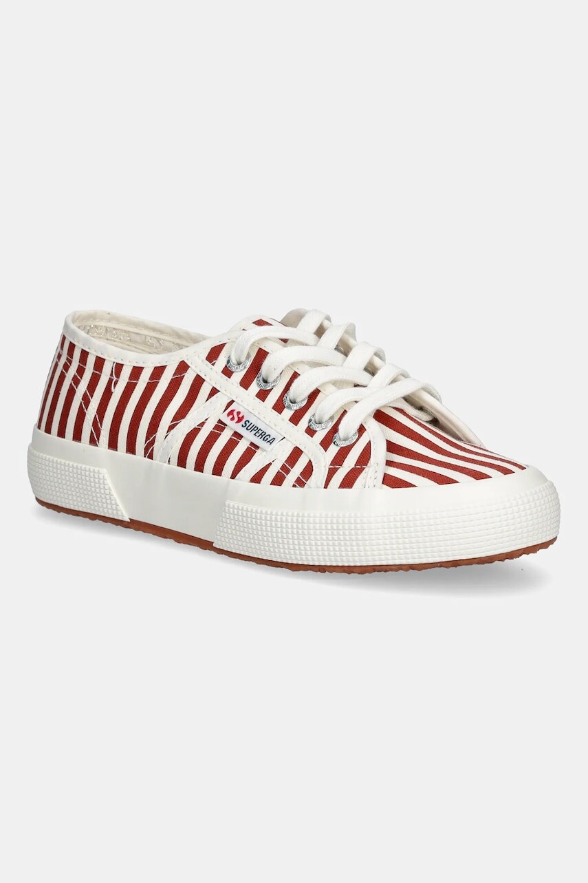 Tenisky Superga STRIPES PRINT červená farba, S8148TW