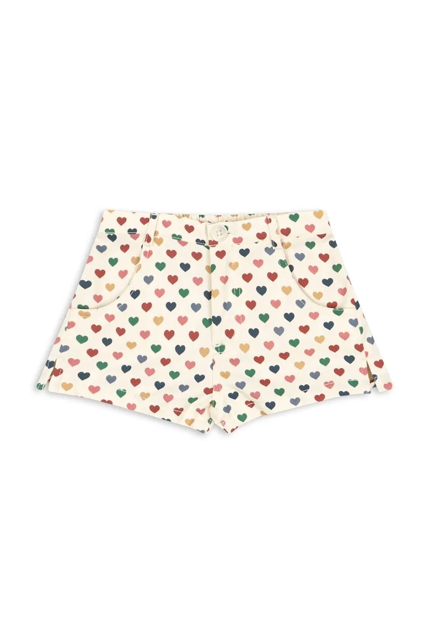 Šortky Konges Sløjd FRANKIE MINI SHORTS GOTS béžová farba, KS103183