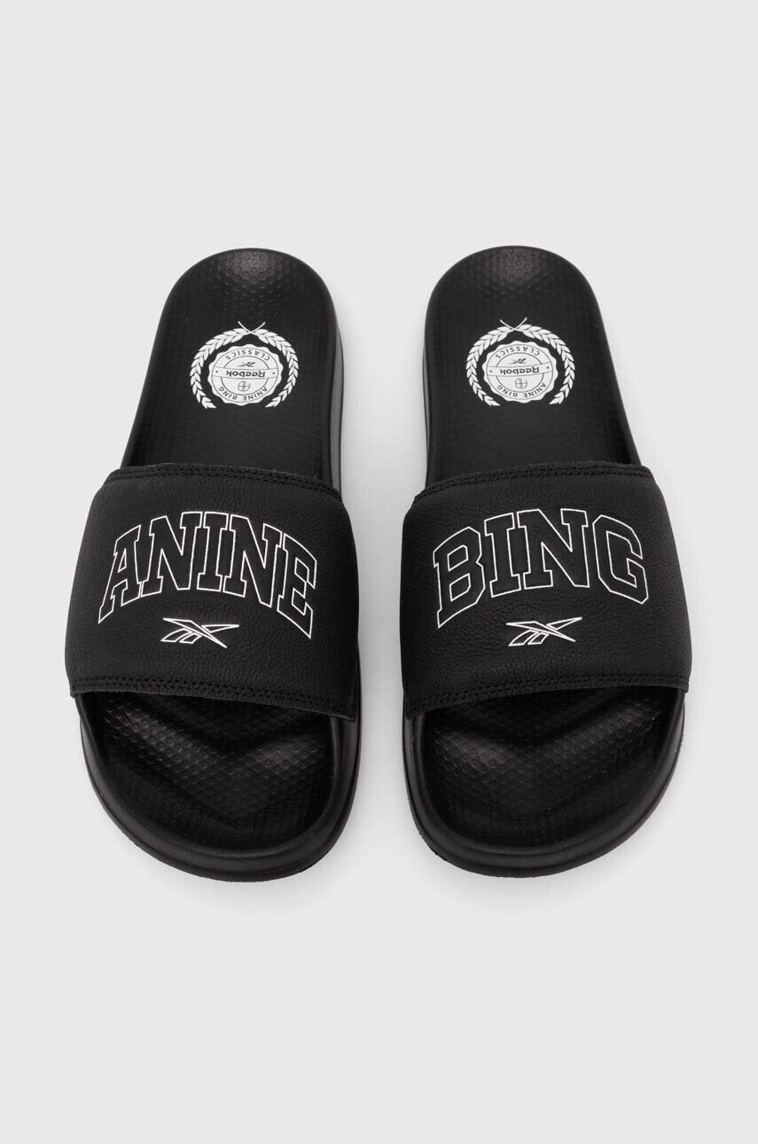 Kožené šľapky Reebok LTD Classic Slide dámske, čierna farba, RMIC002C99LEA0011001