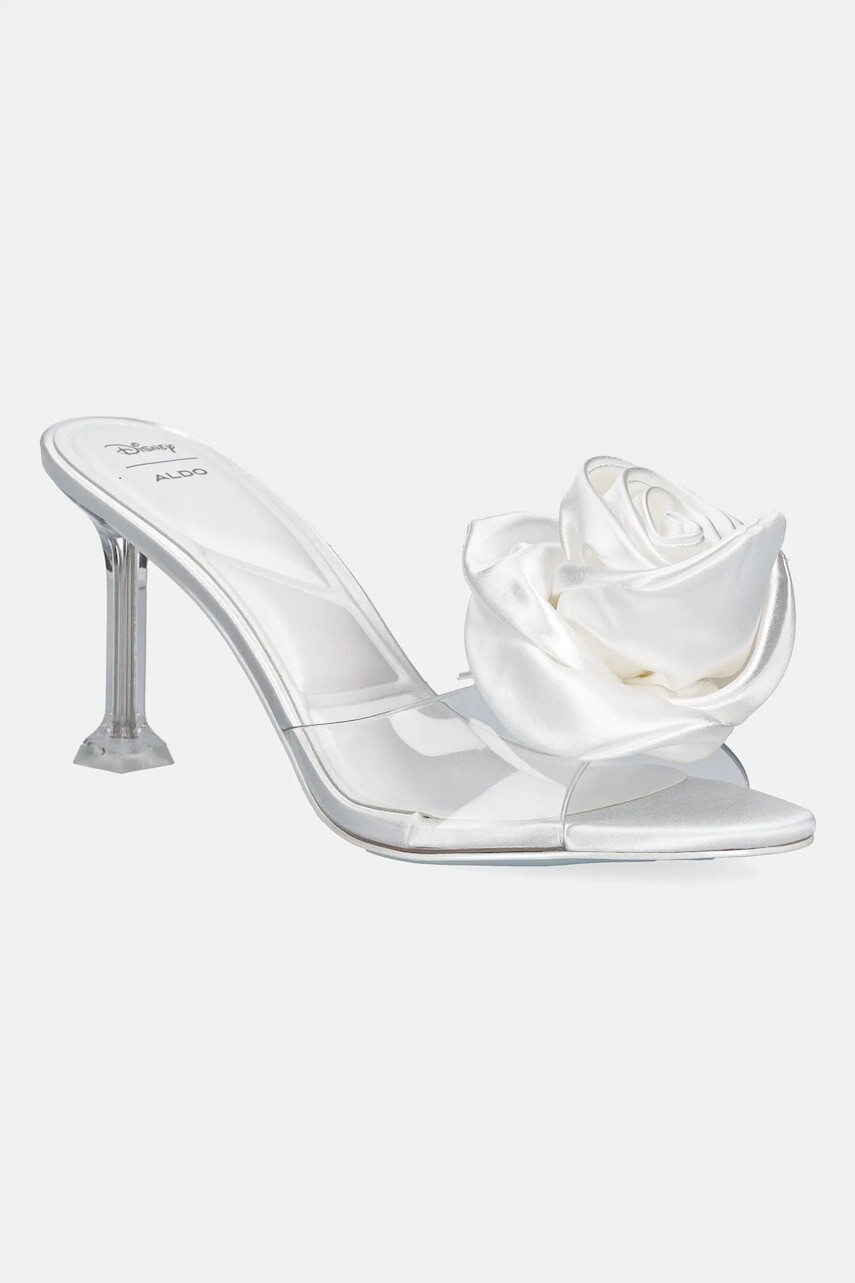 Šľapky Aldo CINDERELLAMULE biela farba, na vysokom podpätku, 14008308