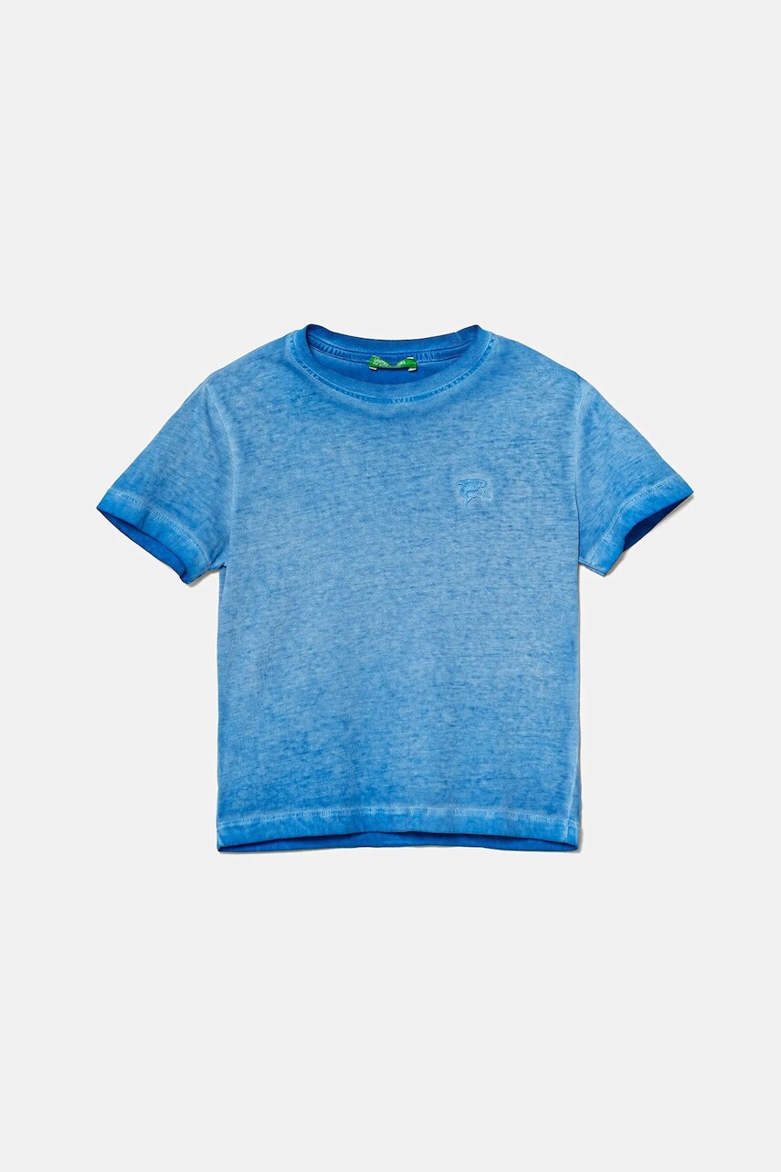 Detské bavlnené tričko United Colors of Benetton jednofarebné, 3085G10JP