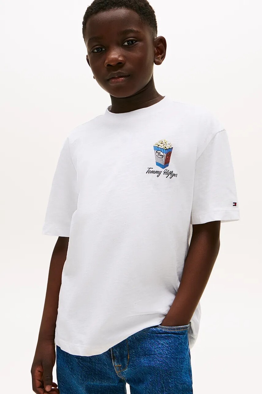 Tričko Tommy Hilfiger biela farba, jednofarebné, KB0KB09718
