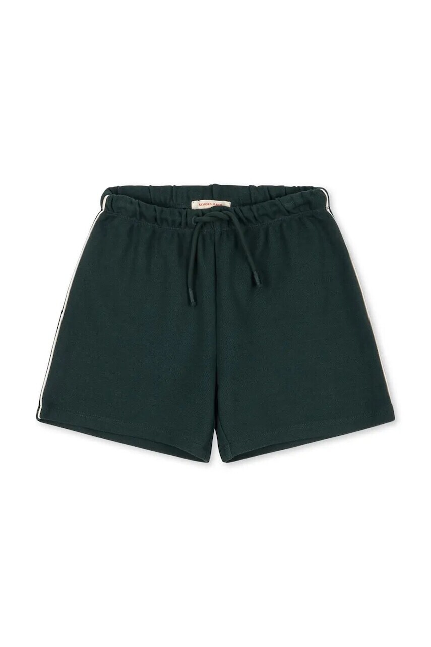 Šortky Konges Sløjd FLORIAN SHORTS GOTS zelená farba, nastaviteľný pás KS103305