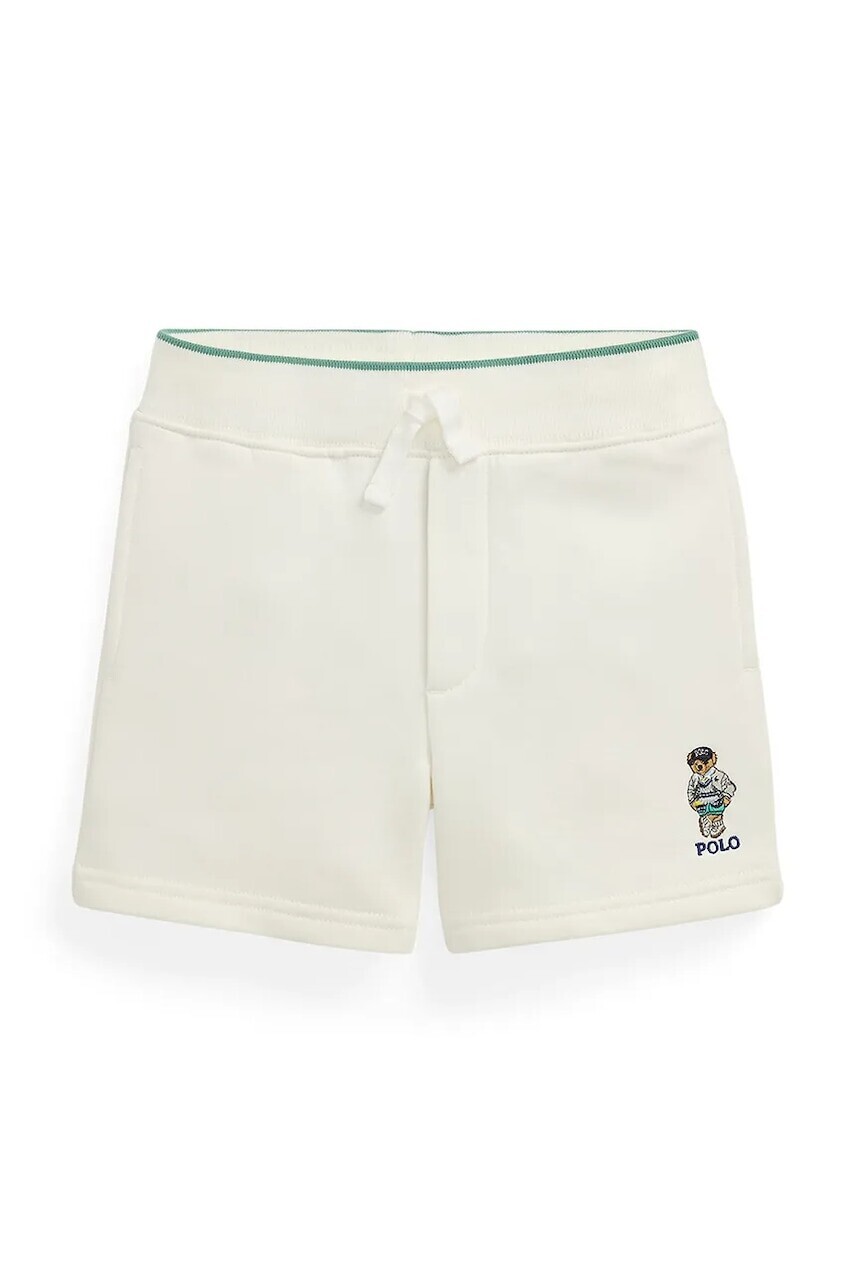 Šortky Polo Ralph Lauren biela farba, nastaviteľný pás 322971484001