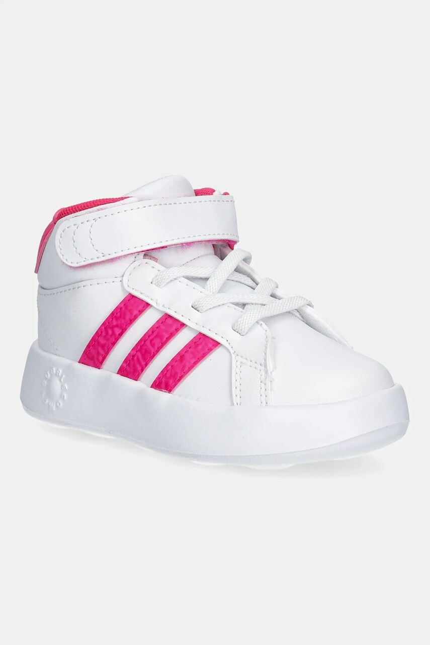 Detské tenisky adidas GRAND COURT MID biela farba, JS1682
