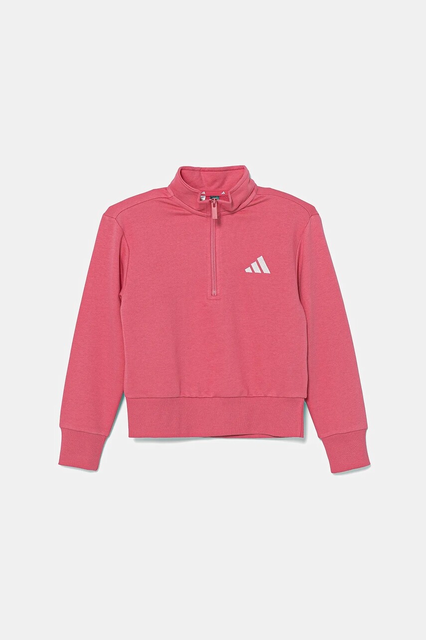 Detská mikina adidas ružová farba, jednofarebná, JN2434
