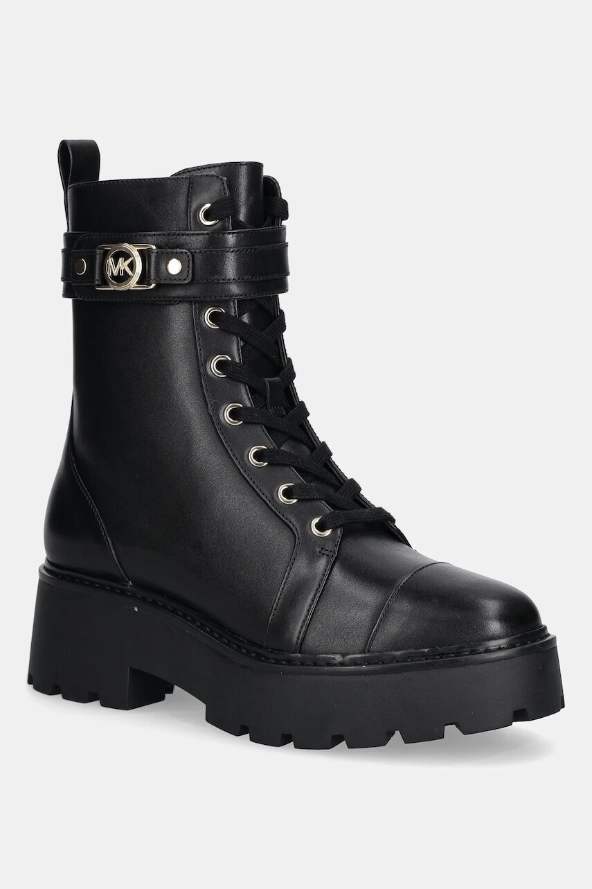 Kožené workery MICHAEL Michael Kors Mandy čierna farba, na platforme, 40T5MAFE5L.001